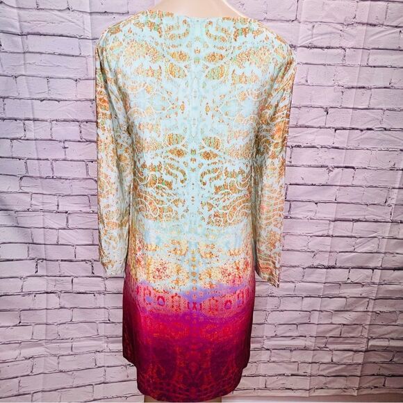 Maeve Anthropologie Cleome Shift Ombre Boho Dress with pockets size small - Picture 3 of 11